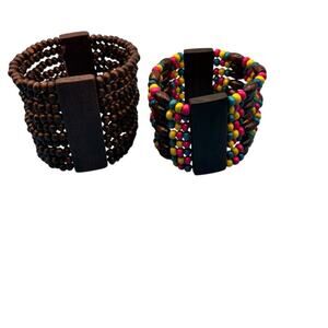 Colorful Beaded Stretch Bracelets Set